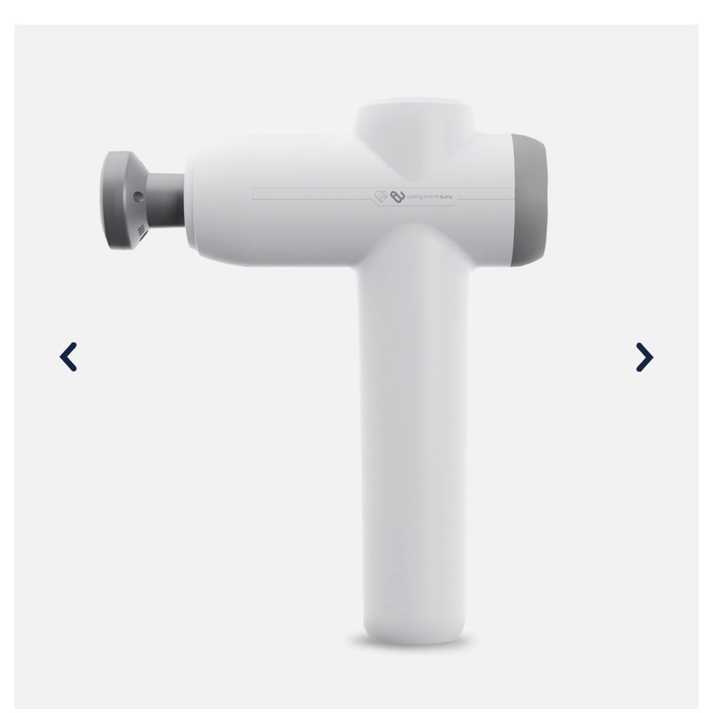 Aura White and Gray Percussion Massager